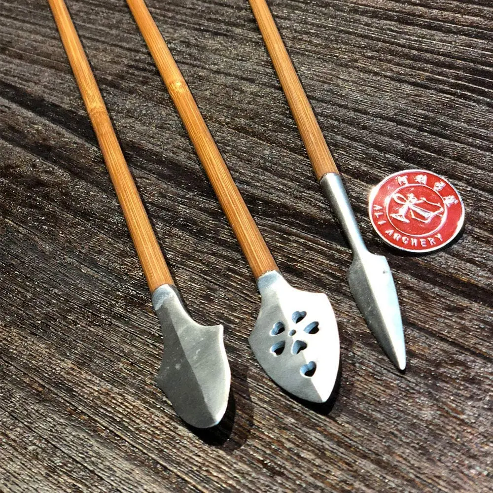 Alibow 3pc Traditional Handmade Steel Broadheads Archery Arrowheads For