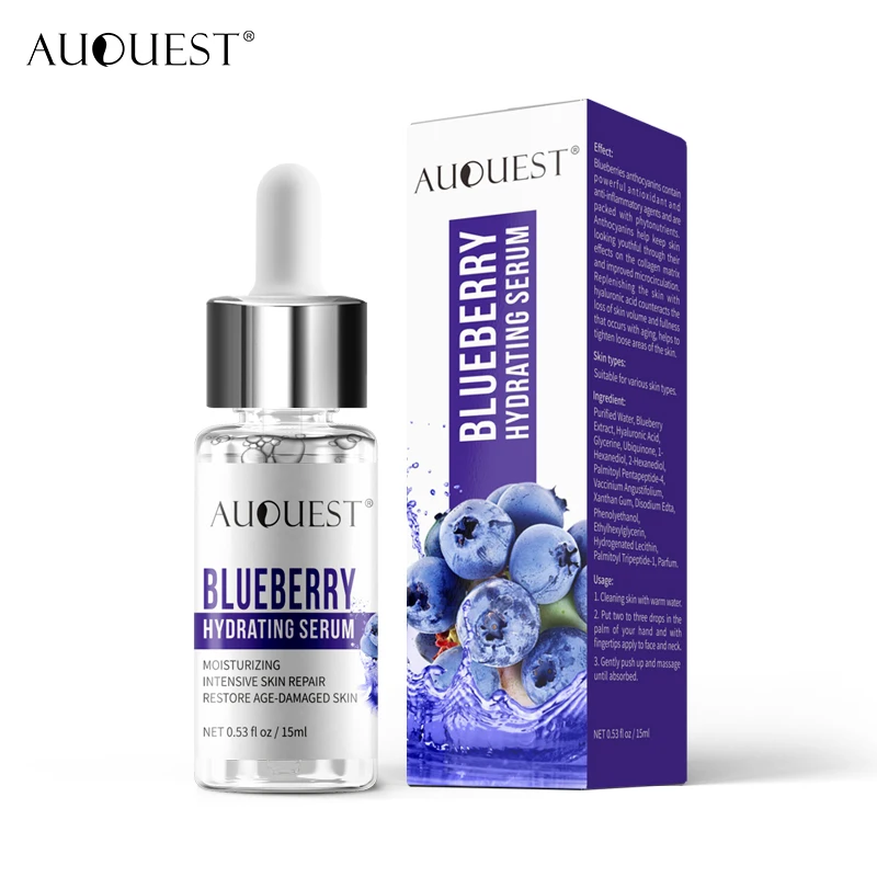 

Quick Effect Plant Extract Anti Wrinkle Facial Serum 15ML Blueberry Wonder Serum oil For Face Skin Care, Purple