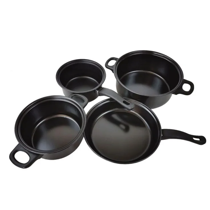 

13-piece black non-stick pan household combination pot, spoon and shovel fry/stew/fry/soup/pot kitchenware set