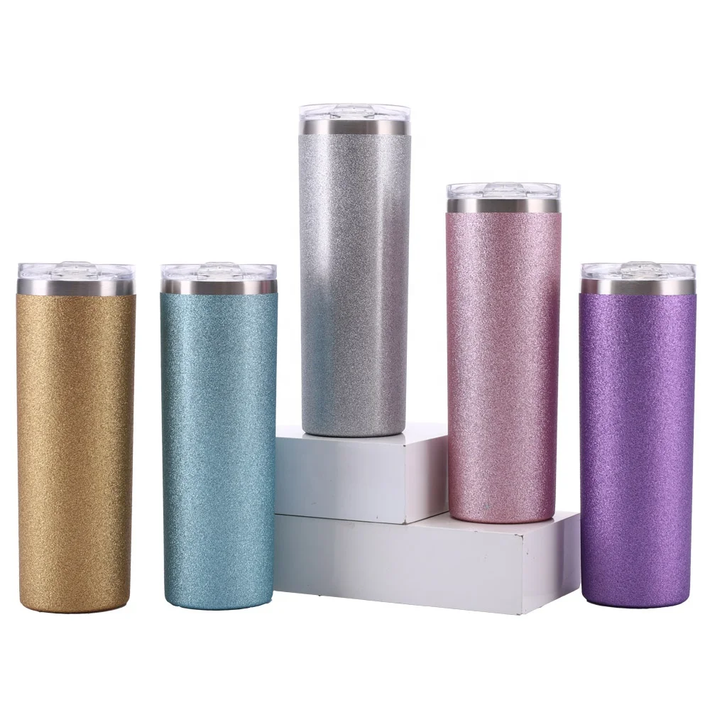 

Skinny tumbler cups multicolor 20oz 600ml double walled vacuum insulated wholesale stainless steel tumbler with lids, Any color is available