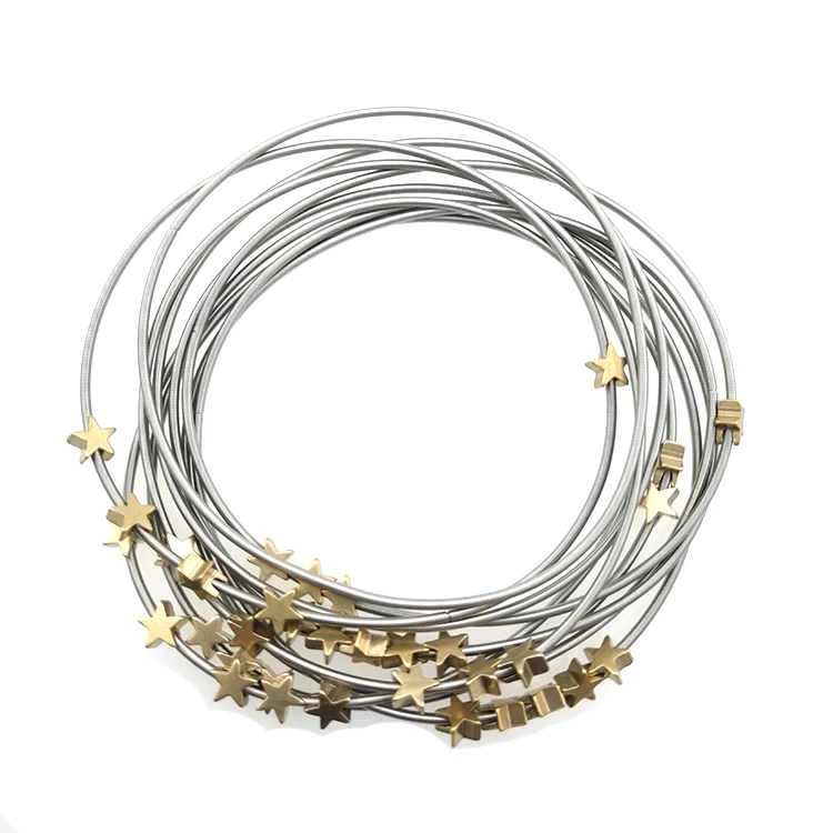 

March Expo 2021 Amoryubo Wholesale Wire Guitar String Bracelet Gray Jewelry Sets Women