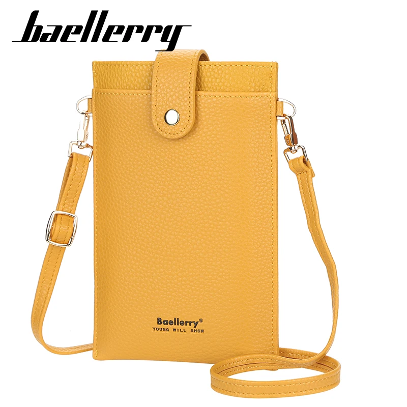 

New arrival 2021 baellerry pu leather wallet crossbody phone bag shoulder bag for women