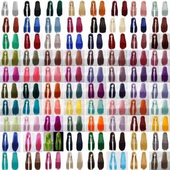 

Mcoser wholesale halloween wig 100cm long straight heat resistant synthetic cosplay wig with 80 colors available