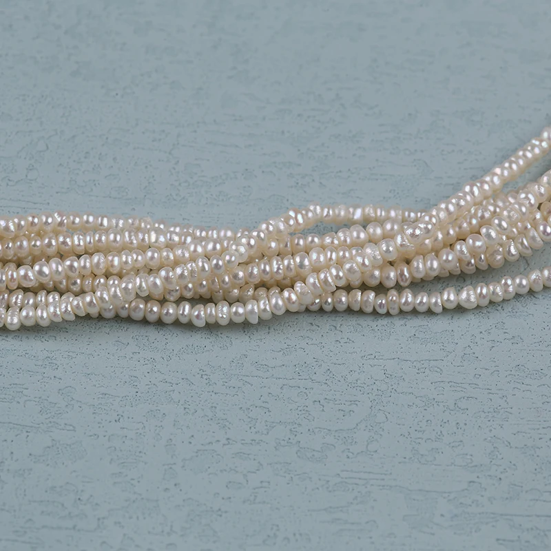 

Wholesale 2.5-3mm White Button Shape Flat Back Pearls Bulk Beads Pearl Strand