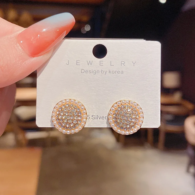 

S925 high end pearl geometric jewelry earrings women fashion girls gift daily party decoration, Colorful
