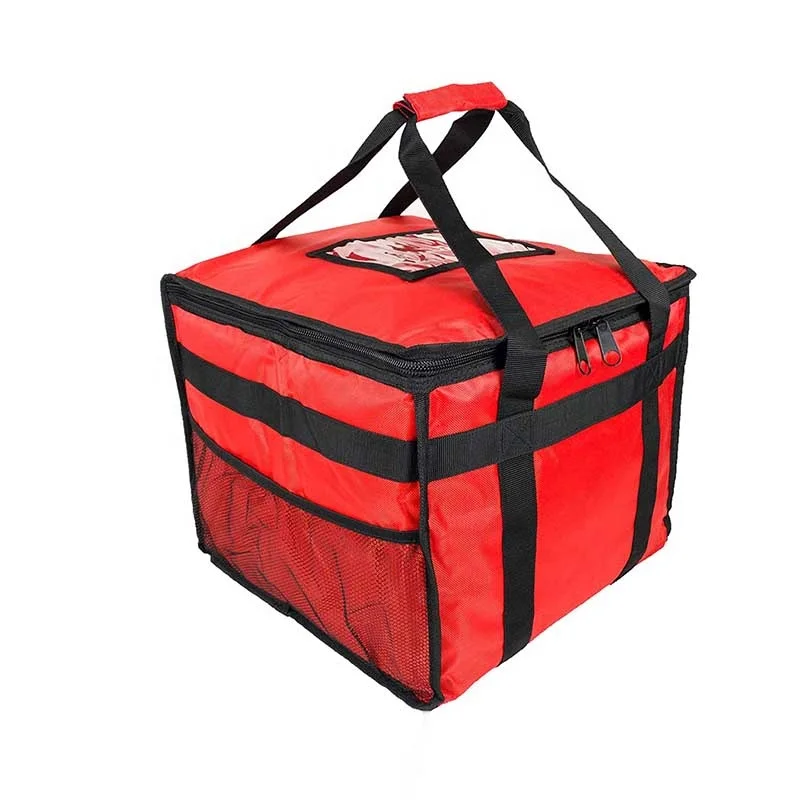 

Portable waterproof insulated hot food pizza delivery bag, Red/customized pizza delivery bag