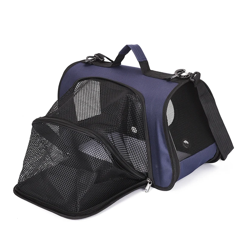 

Wholesale New Pet Carrier Airline Approved Expandable Foldable Soft-Sided Cat Carry Bags Dog Shoulder Bag
