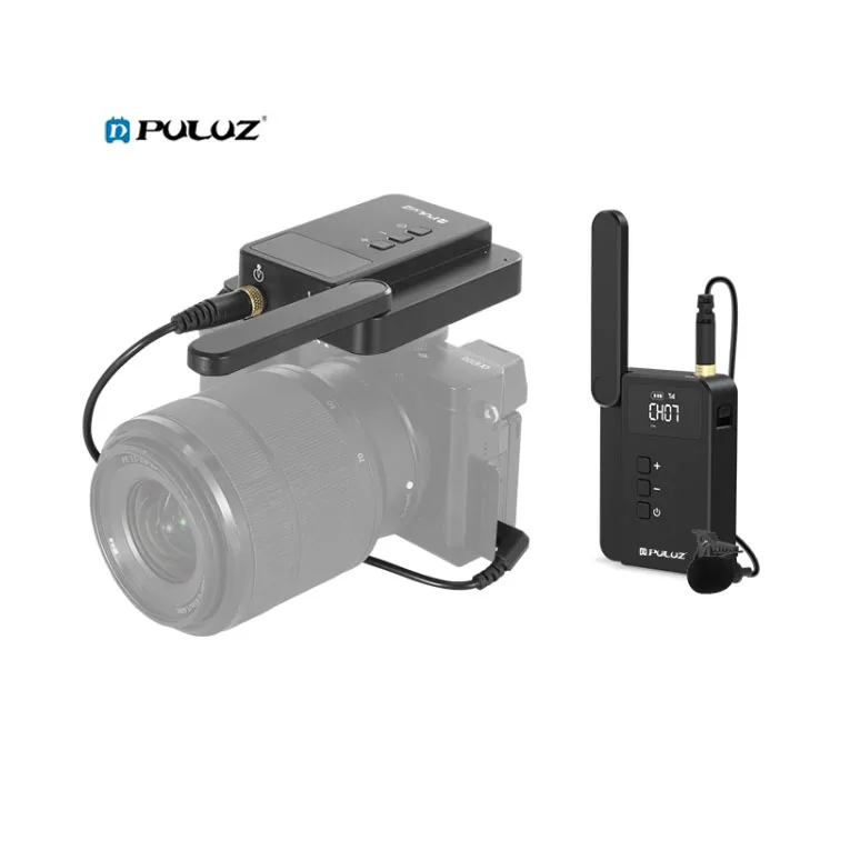 

PULUZ New Design Dual-Channel Wireless Microphone System for DSLR Cameras and Video Cameras