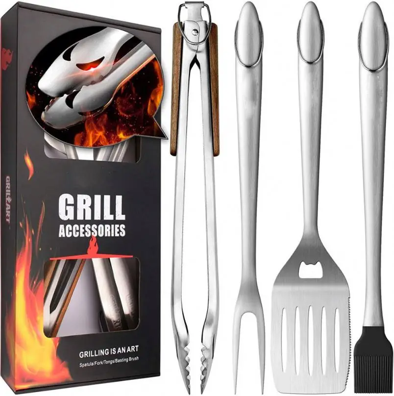 

Snake-Eyes Design Stainless Steel Grill Utensils Kit