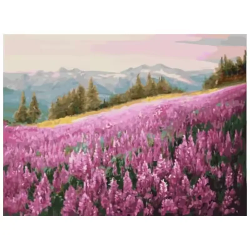 Professional Modern DIY Handpainted Watercolor Diamond Painting Set Cherry Blossom Flower 30x40cm Canvas Support Home Decoration