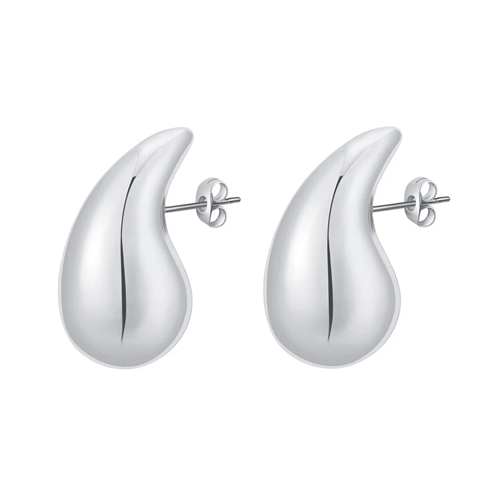

2023 Waterproof Gold Plated Stainless Steel Women Fashion Designer Popular Brand Waterdrop Jewelry Hollow Water Drop Earrings