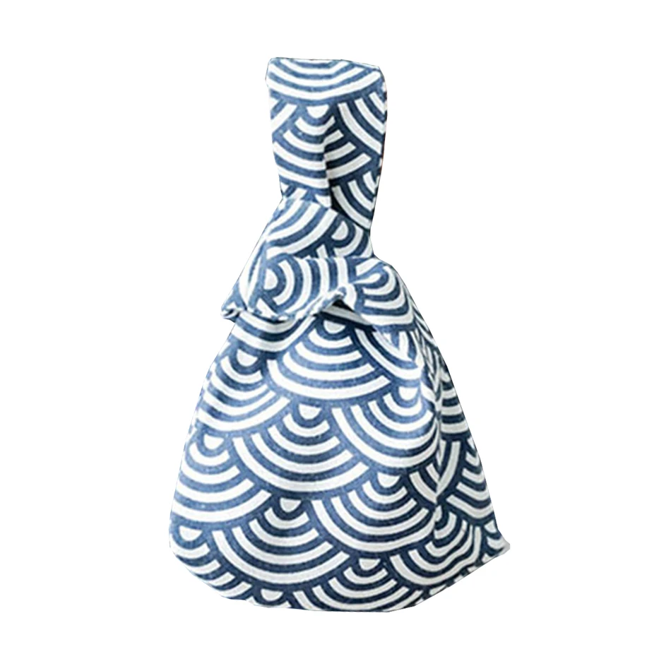 

Simple Japanese style and wind Cotton and linen knotted wrist bag, Customizable