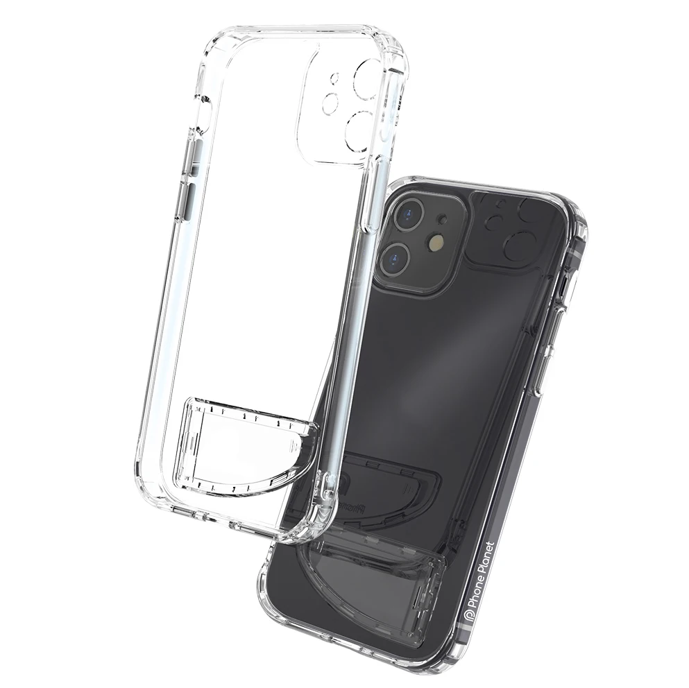 

2021 Phone Planet Transparent Clear Shockproof Anti-scratch Ultra Thin Soft TPU PC case For iP 12 mini PP-C01I12mini