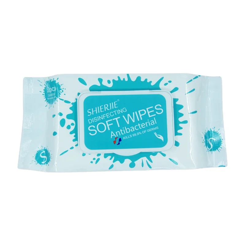 

Factory Custom OEM Logo 50Pcs Antibacterial Antiseptic Wet Wipes