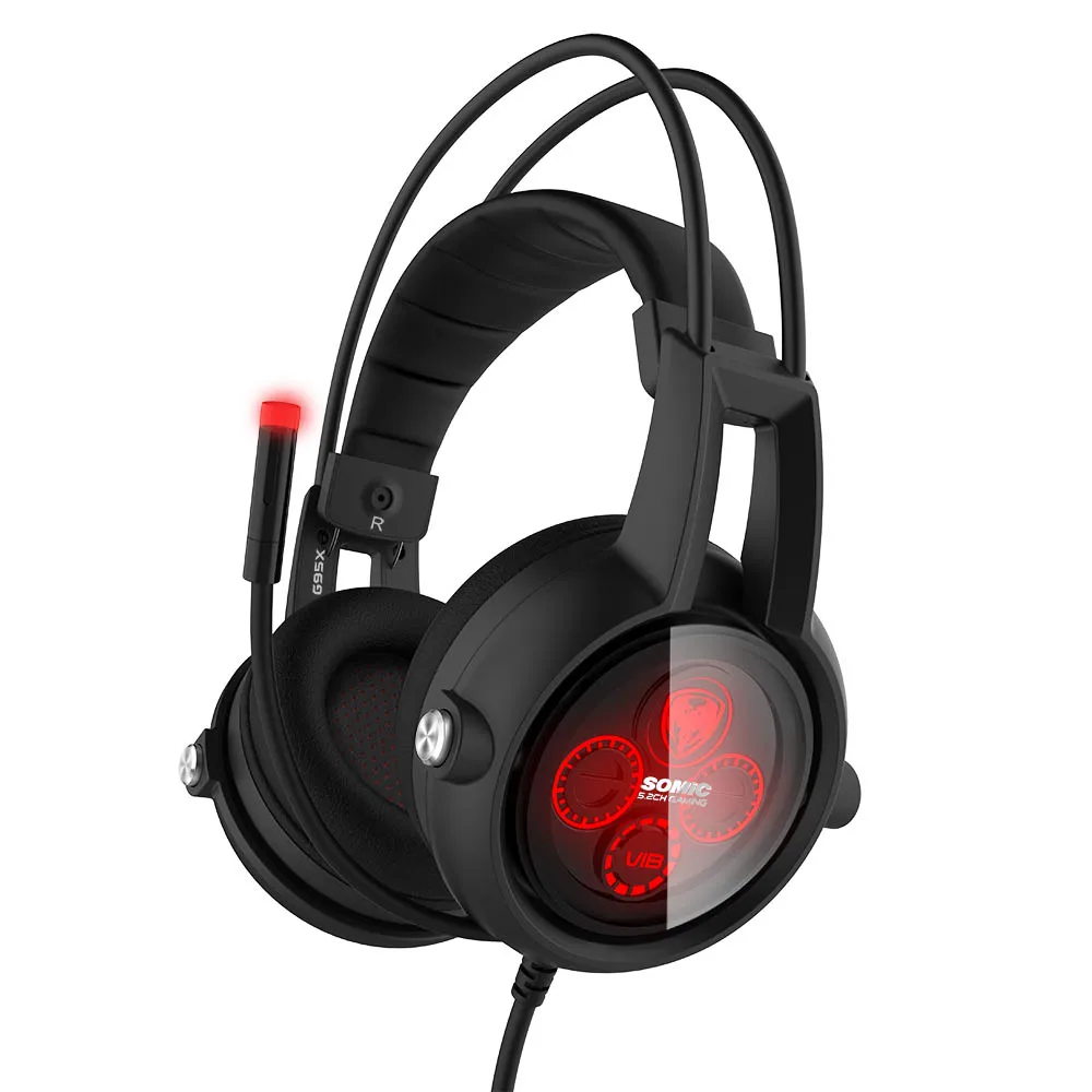 

Physical 5.2 Multi-channel Gaming Headset with vibration function:SOMIC E95X, Black
