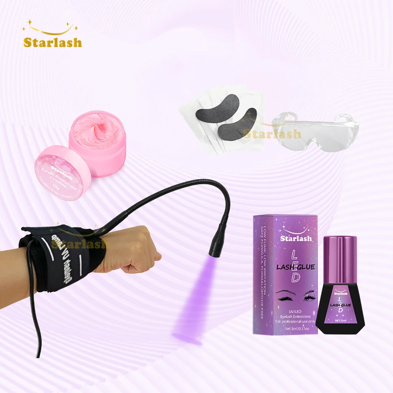 

Black Wristband Uv Light 5w Uv Led Eyelash Extension Light For Lash Glue