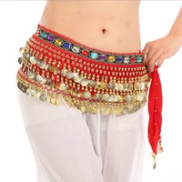 

Hip Skirt Scarf Wrap Costume Belly Dance Belt with 228 Gold Coins