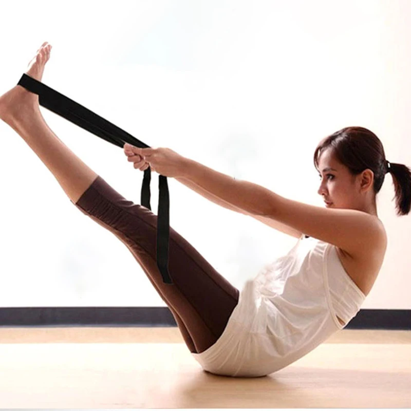 

183CM Adjustable D-Ring Gym Sport Stretch Strap Waist Leg Fitness Yoga Belt New