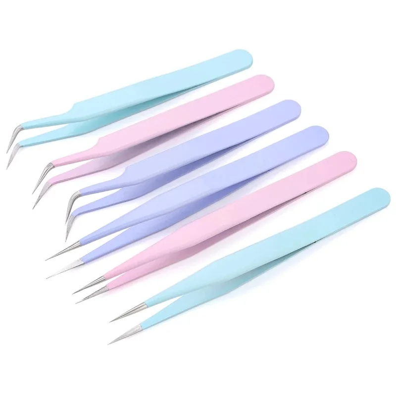 

wholesale private label Stainless Steel Tweezers mink Eyelash applicator tweezer with your own logo, Customer's choice