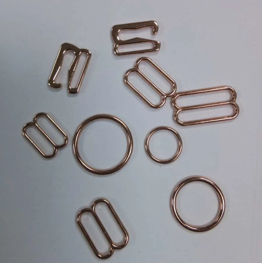

6mm to 16mm Underwear clothing bra alloy ring and slider alloy buckle