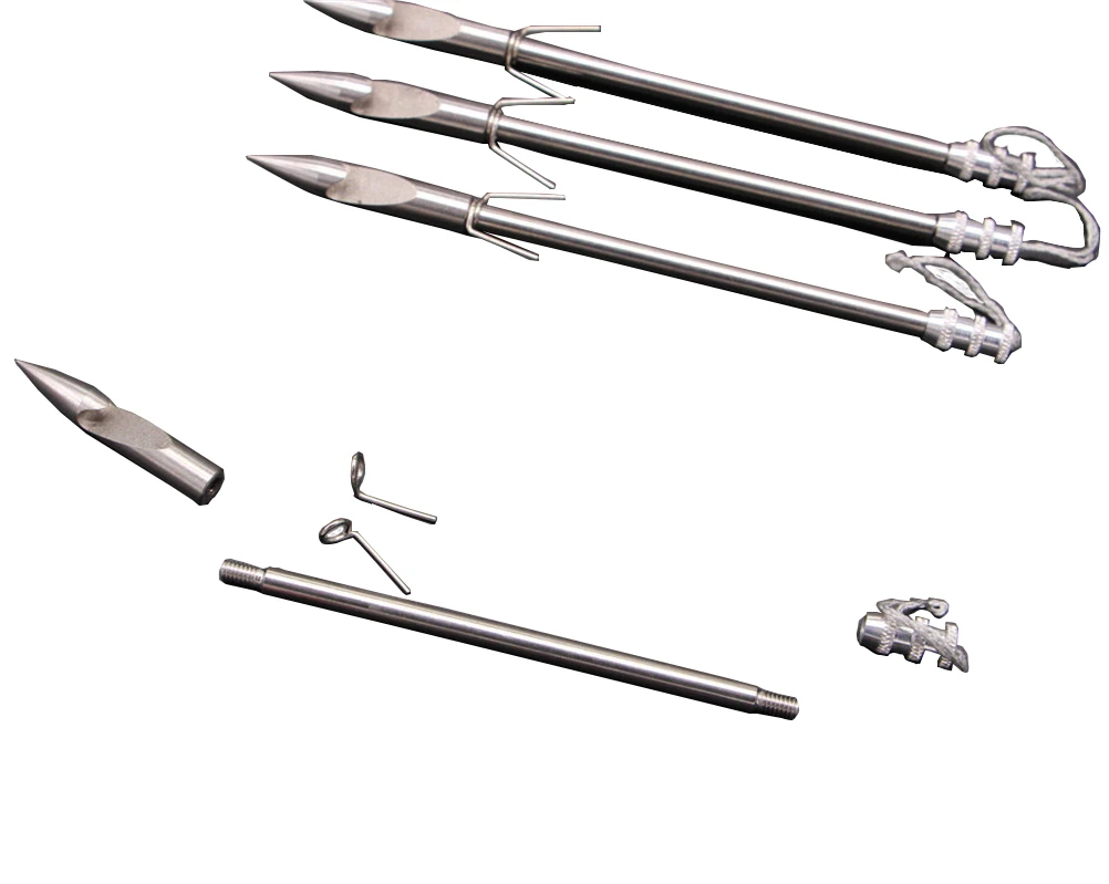 

Stainless steel fishing slingshot with darts stainless steel bullets outdoor shooting fish