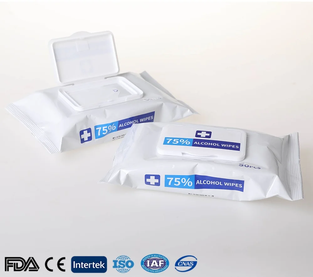 

Free Sample 75% alcoholic hospital wet wipes