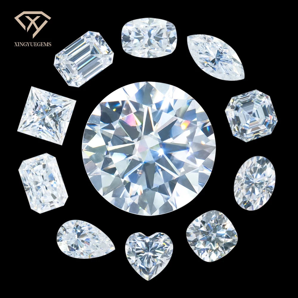 

wholesale new gemstone gra perfect cutting round emerald princess cut vvs flawless d color vvs1 moissanite diamond loose stones