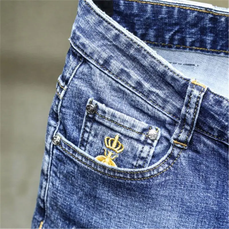 

Men Jeans Men's Pattern Pencil Pants Spring Autumn Embroidery, Customized color
