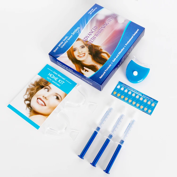 

smilekit 25% Peroxide Professional Home Use Salon Use Teeth Whitening Kit Gel Set Tooth Bleaching Gel Kit, Blue white