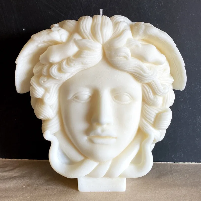 

High Quality Big Size Women Face Scented Candle Silicone Mold DIY Amazon Sales Holy Decoration Candles Baking Mold, White