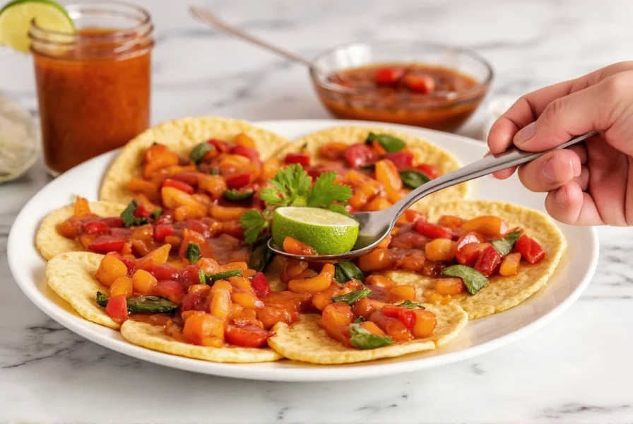 Mexican fruit sauce party board