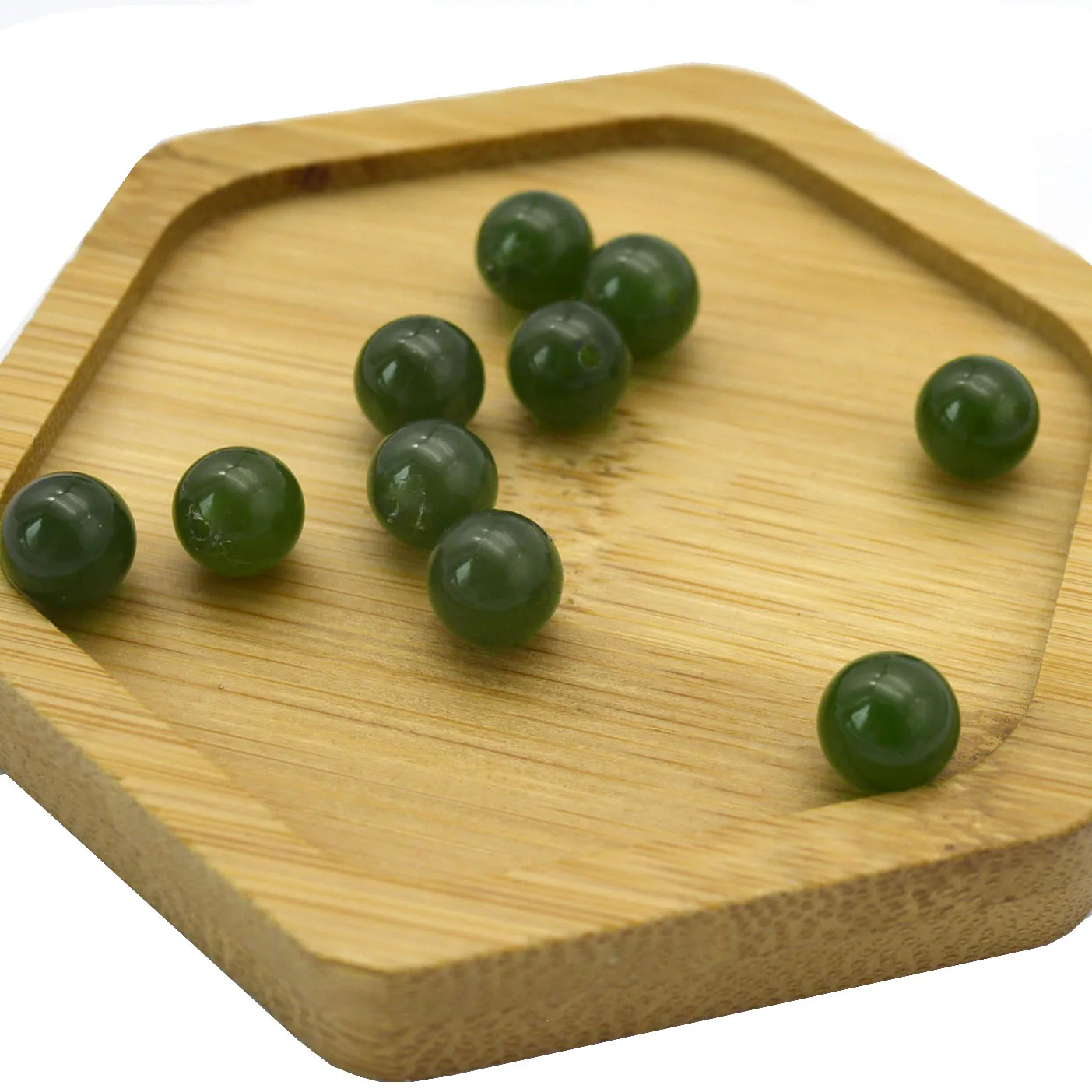 

Natural Nephrite Loose Beads Size 8mm Green Southern Jade Beads Stones Gemstone Strand For Jewelry Making