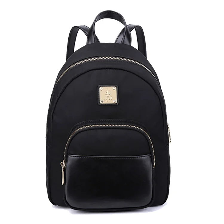 

Mini Backpack Women Nylon Shoulder Bag Teenager Girls Fashion New Small Female Ladies School Backpack Waterproof Polyester, Black