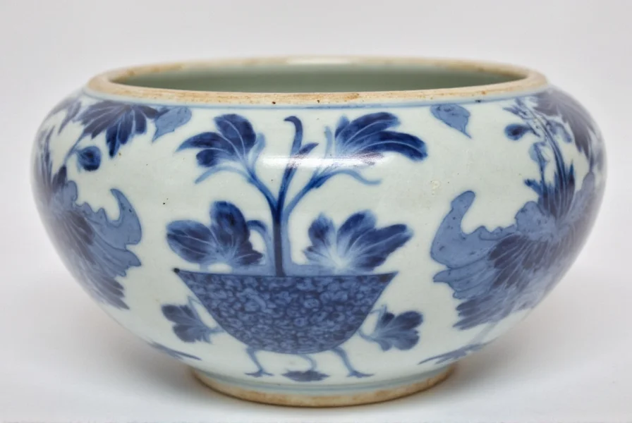 blue white ginger jar