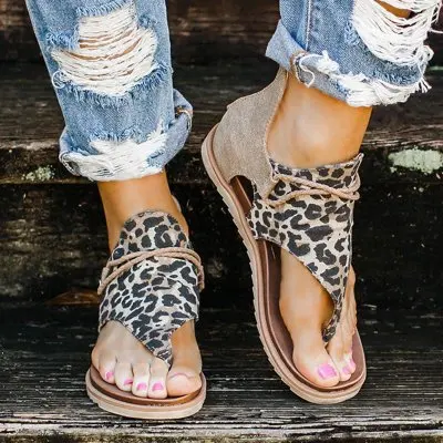 

Sparta Leopard Sandal Women Super Posh Gladiator Comfy Sandals