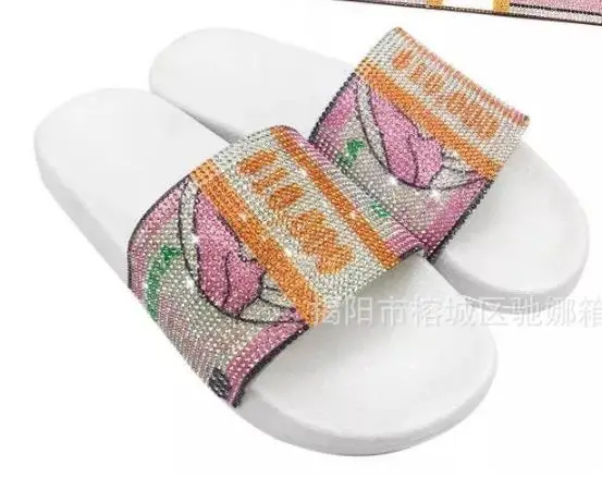 

money sandals women dollars printed slippers summer fashion outdoor homewear shoes vendors wholesale 2021