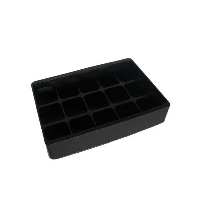 

Custom plastic blister black disposable PET plastic chocolate insert tray with lid