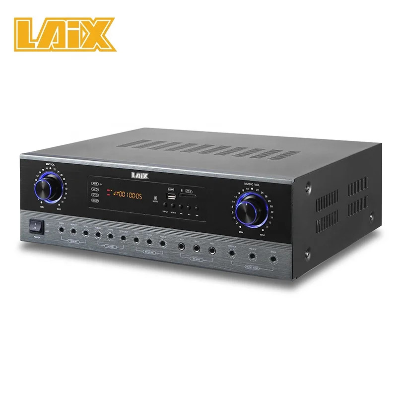 

60W*2 8Ohm Audio Karaoke System-Karaoke Amplifier(Stereo Receiver Mini BT Home Amplifier)for PA Speaker Home Theater Studio