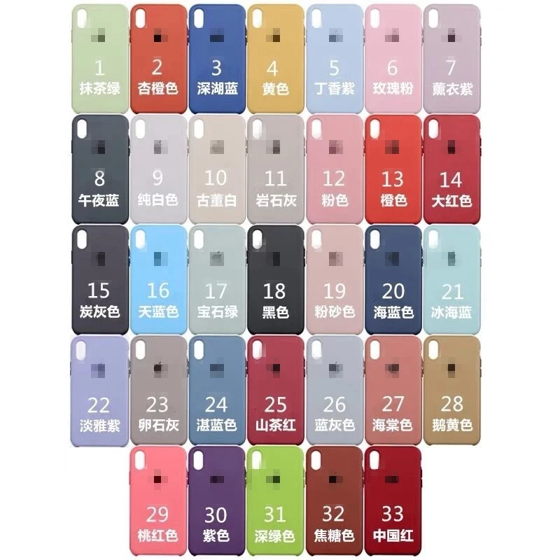 
For iPhone original Silicon Case, Shockproof Soft Silicone cover case With Custom logo 