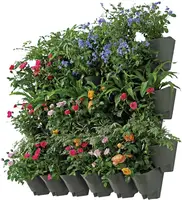 

Green Vertical Wall Planter Flower Pot Self Watering Planter Indoor outdoor-14pcs(42pockets)/carton