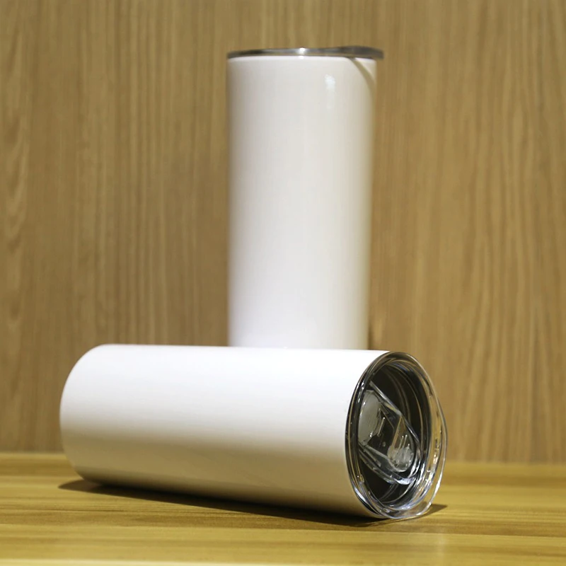 

2021 Stocked 20 oz Glitter Sublimation Blanks Tumbler Cups with Straw, Customized color