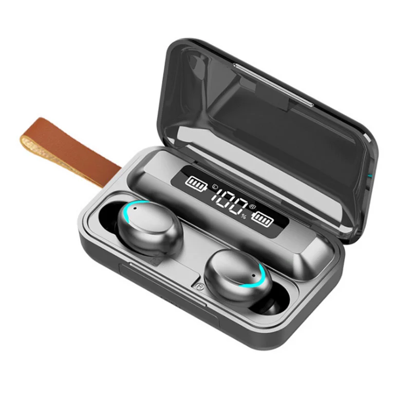 

2021 Wholesale In Stock 9D Stereo 2000Mah F9 True Wireless Mini 9D Bass Earbuds With Charging Case Lcd Display Headphone F9-5