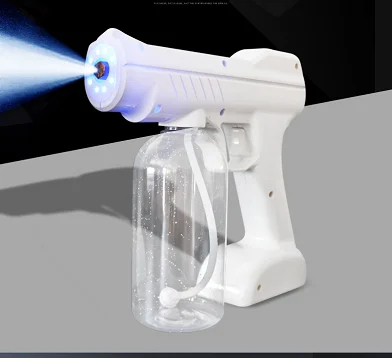 

USA ready stock nano mist sprayer Wholesales blue light steam gun air sterilizer fog machine disinfection nano spray gun