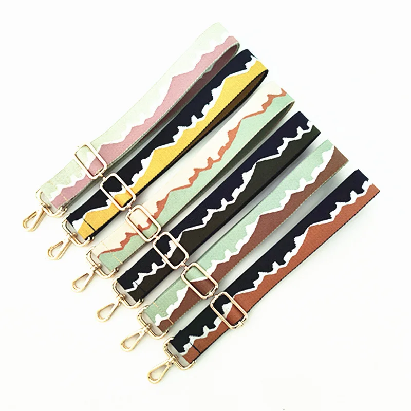 

2021 New Arrival Adjustable Fabric Purse Strap Printed Detachable Bag Strap For Women, As picture