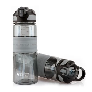 Image of 2019 new product custom plastic frosted sports water bottle with straw