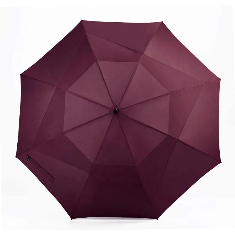 

Automatic open burgundy straight promotional umbrellas logo printing 8 ribs golf umbrella