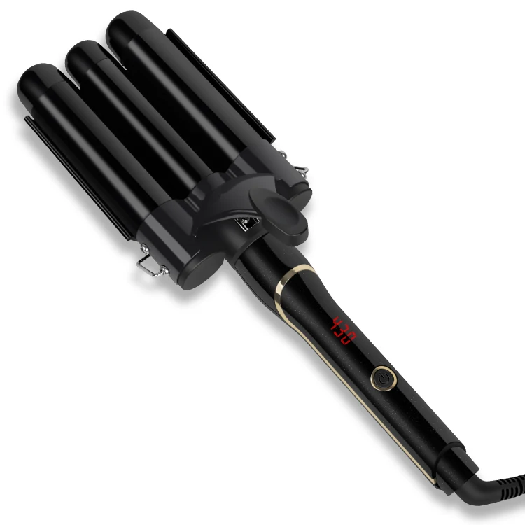 

2019 New Arrival 3 Barrel Deep Wave Hair Curler Triple Curling Iron, Customized