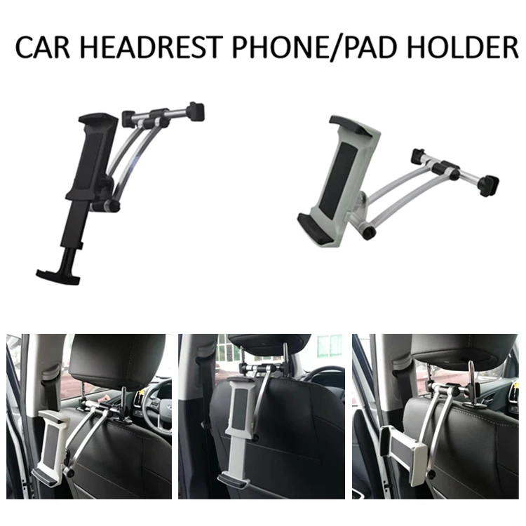 Backseat Headrest Car Mount Holder For Ipad Iphone Adjustable Car Rear