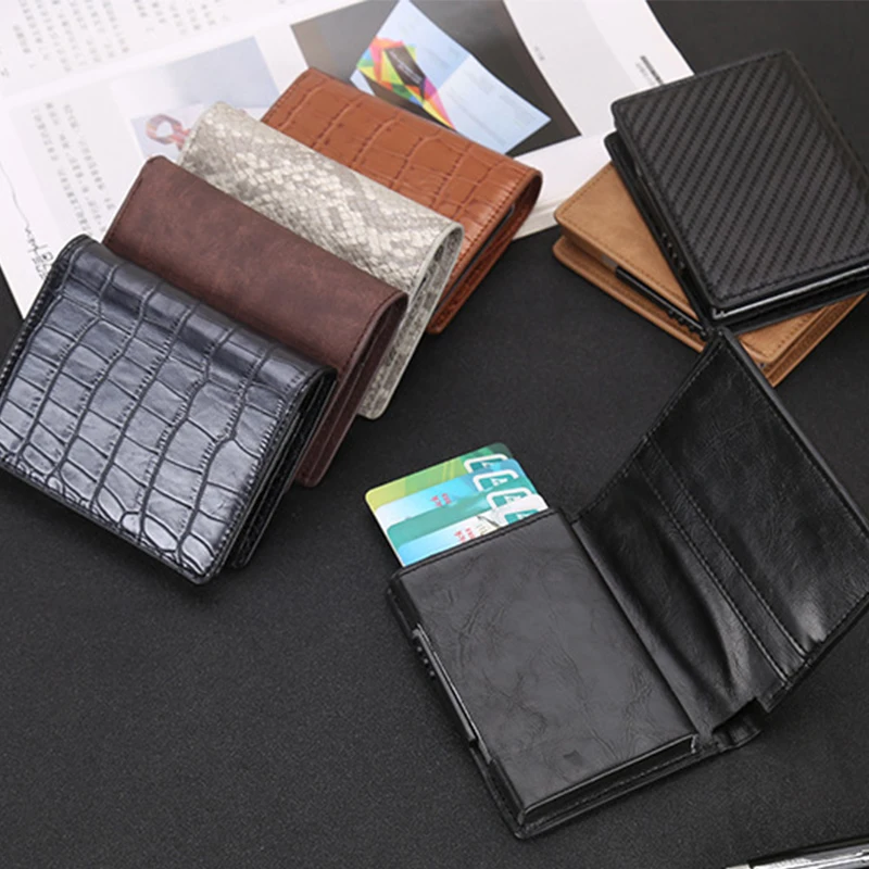 

PU Leather Wallet Bank Credit Id Card Holder, Customized