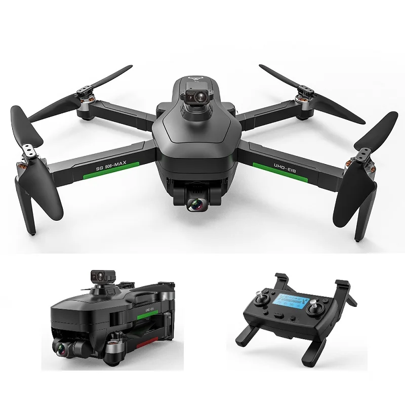 

Beast Drone With 4k Camera Gps Drone 5g Wifi 1.2km 26mins 3 Axis Gimbal Obstacle Avoidance Sg906 Max Pro 2, Black
